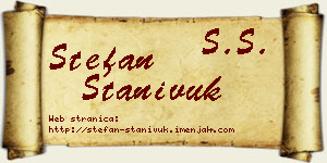 Stefan Stanivuk vizit kartica